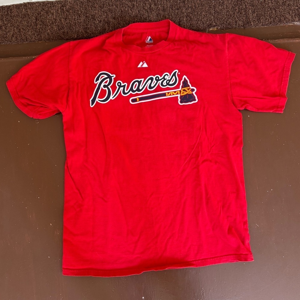 Majestic Red MLB Atlanta Braves Jason Heyward 22 Tshirt - Men’s Medium